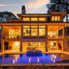 Sea Pines Oceanfront Estate • 6BR, Heated Pool & Spa, Elevator, Direct Beach Access