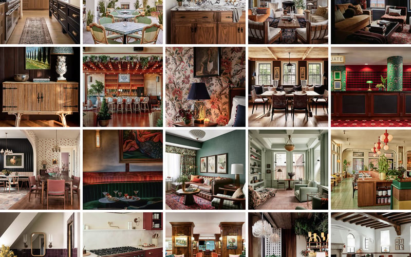 Interior design mood board