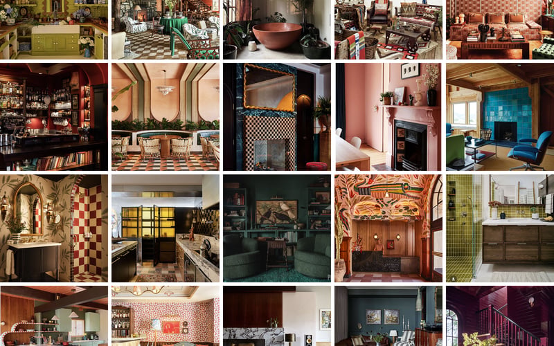 Interior design mood board