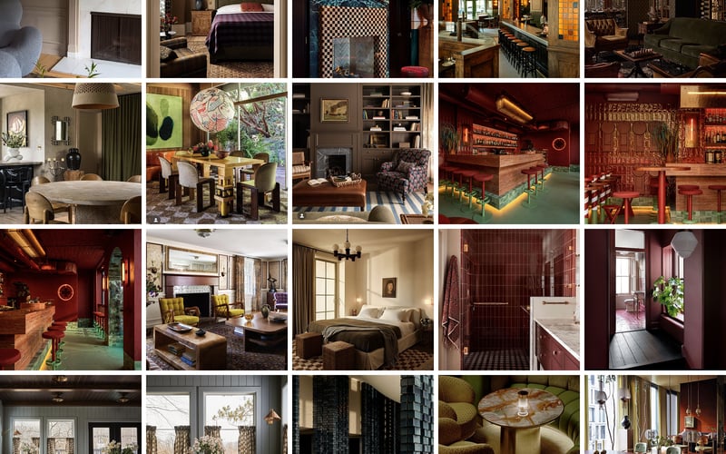 Interior design mood board